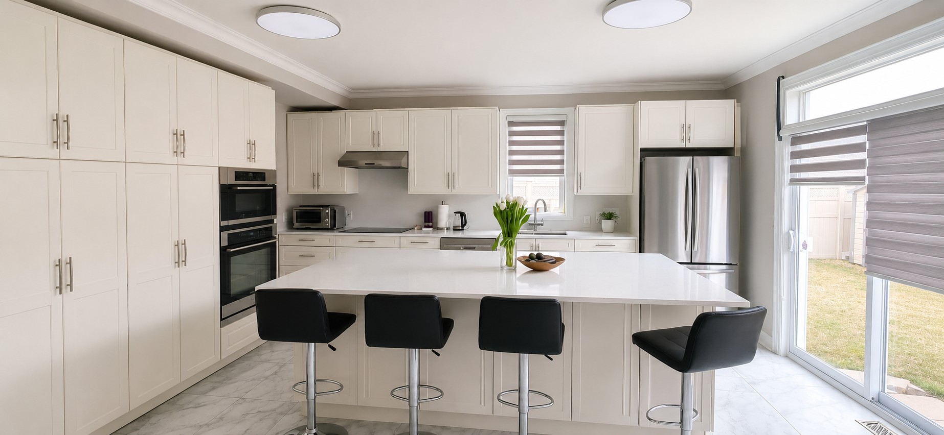 Modern white kitchen renovation